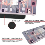 Relaxed Black Kittens - Lavender - E-XL Mousepad - Image 3