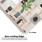 Playing Black Kittens - Grey - E-XL Mousepad - Image 5