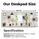 Playing Black Kittens - Grey - XL Mousepad - Image 2